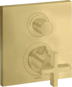 Hansgrohe Axor Citterio Thermostat mit Ab- und Umstellventil brushed brass