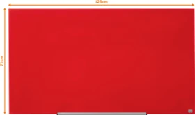 Nobo Impression Pro Whiteboard Glas 57" 57", rot, 126x71cm