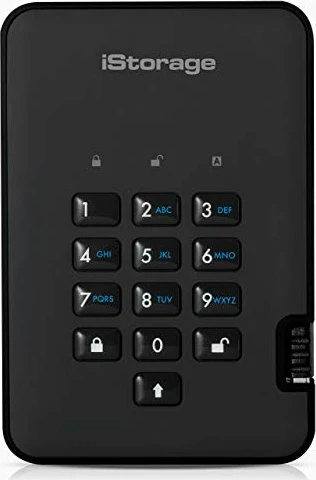 iStorage diskAshur 2 SSD, schwarz, 2.5", 4TB, USB-A 3.0