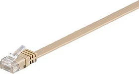 goobay Flach-Patchkabel, Cat6, U/UTP, RJ-45/RJ-45, 1m, braun
