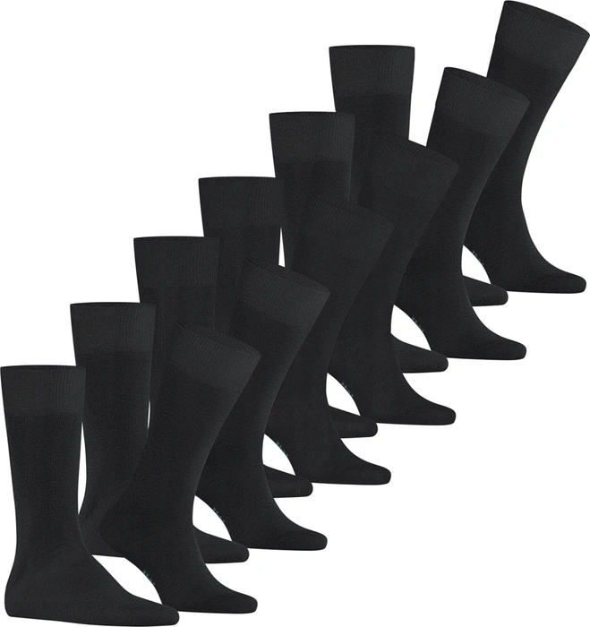 Falke Happy Socken schwarz, 6 Paare (Herren)