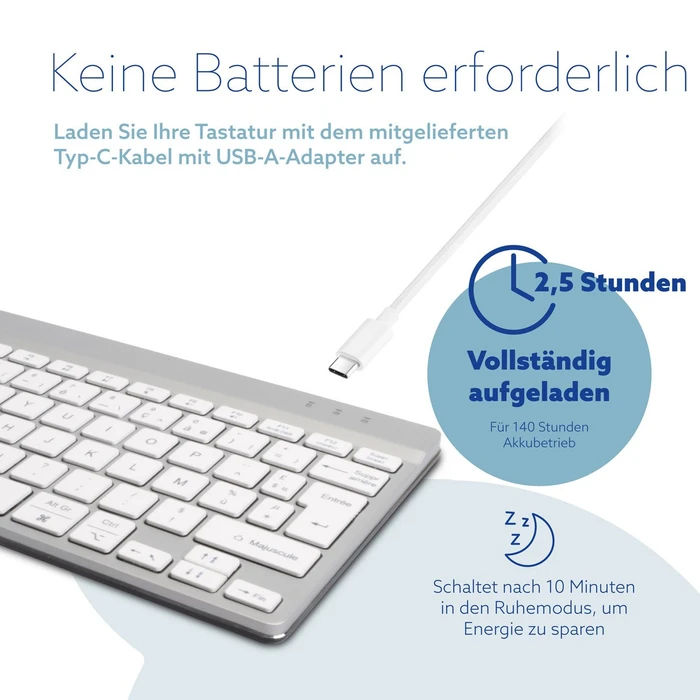 R-Go Compact Break Wireless, weiß, Bluetooth, UK