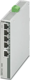 Phoenix Contact FL 1000 Industrial Railmount Switch 1001-4POE-GT, 5x RJ-45, 120W PoE+ (1102077)
