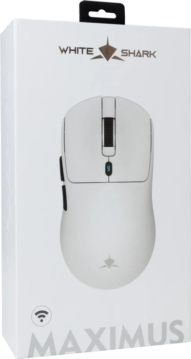 White Shark Maximus White Wireless Gaming Mouse, weiß, USB/Bluetooth