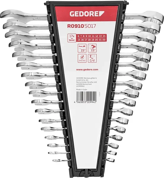 Gedore red R09105017 Schraubenschlüsselsatz, 17-tlg.