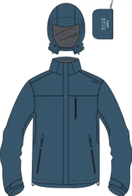CMP Regen Funktionsjacke bluesteel/blau (Herren)