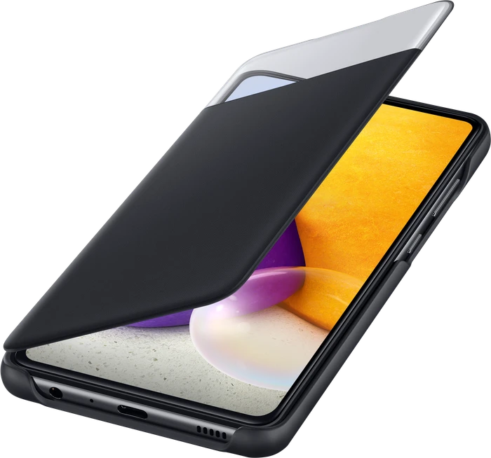 Samsung S-View Wallet Cover für Galaxy A72 schwarz