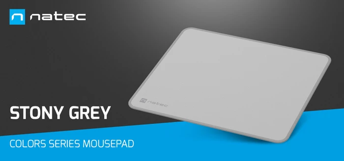 Natec Colors Series Mouse Pad Stony Grey, 300x250mm, grau