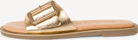 Tamaris Lederpantolette Blockabsatz gold (Damen)