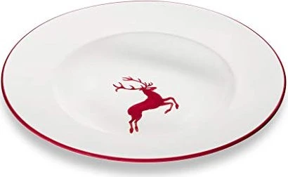 Gmundner Keramik Bordeauxroter Hirsch Pastateller Gourmet 29cm