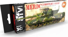 AK-Interactive 3rd Gen Acrylic Colors AFV Series MERDC Camouflage Colors Farbset, 8-tlg.