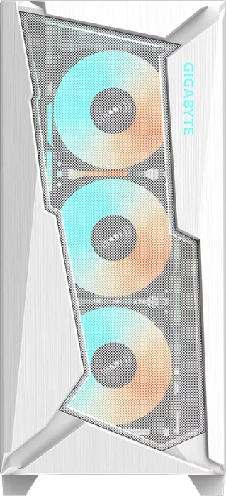 GIGABYTE C301 Glass White, weiß, Glasfenster