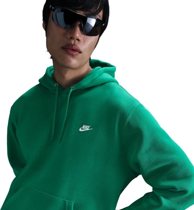 Nike Club Fleece Hoodie stadium green/white (Herren)