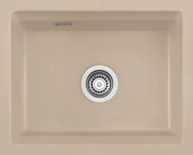 systemceram Kara 50 U/g Unterbau Becken mittig mit Ablauffernbedienung sand