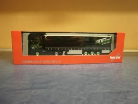 Herpa Scania CS 20 HD Gardinenplanen-Sattelzug TET Spedition