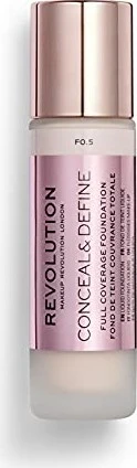 Revolution Beauty Conceal & Define Foundation F0.5, 23ml