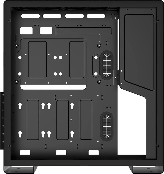 Jonsbo U5, schwarz, Glasfenster