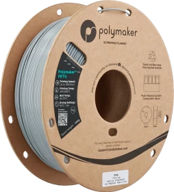 Polymaker PolyLite PETG, grau, Spule, 1.75mm, 1.00kg