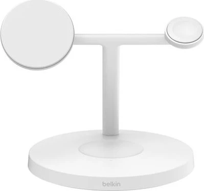 Belkin BoostCharge Pro kabellose 3-in-1-Ladestation mit Qi2 (15W) weiß