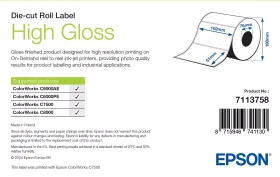Epson Endlosetiketten High Gloss Die-Cut Roll Label, 102x51mm, weiß, hochglänzend, 2310 Etiketten