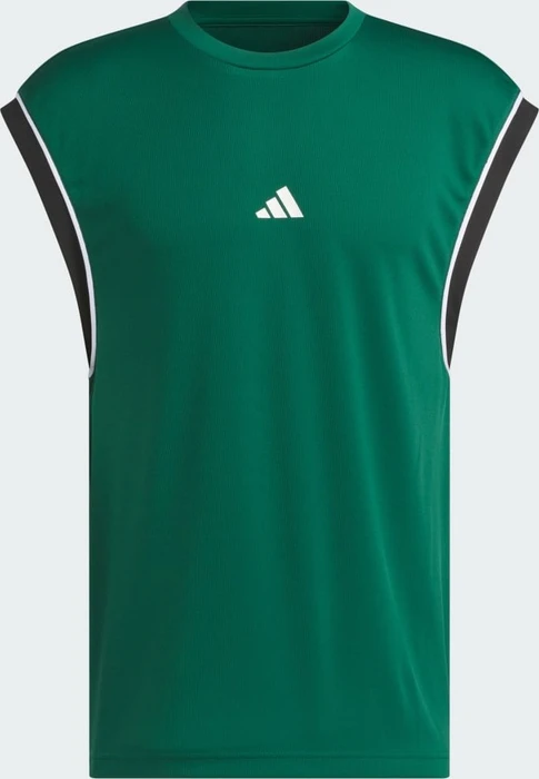 adidas Basketball All-World Sleeveless Funktionsshirt ärmellos team dark green/black (Herren)