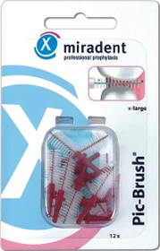 Miradent Pic-Brush Ersatz Interdentalbürste x-large bordeaux,    12 Stück