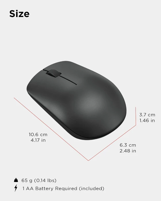 Lenovo 530 Wireless Mouse schwarz, USB