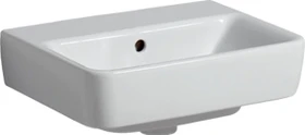 Geberit Renova Plan Handwaschbecken 45cm, ohne Hahnloch, mit Überlauf, weiß/KeraTect