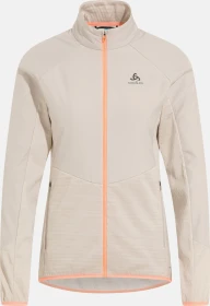 Odlo The Run Easy Warm Hybrid Funktionsjacke silver cloud/live wire (Damen)