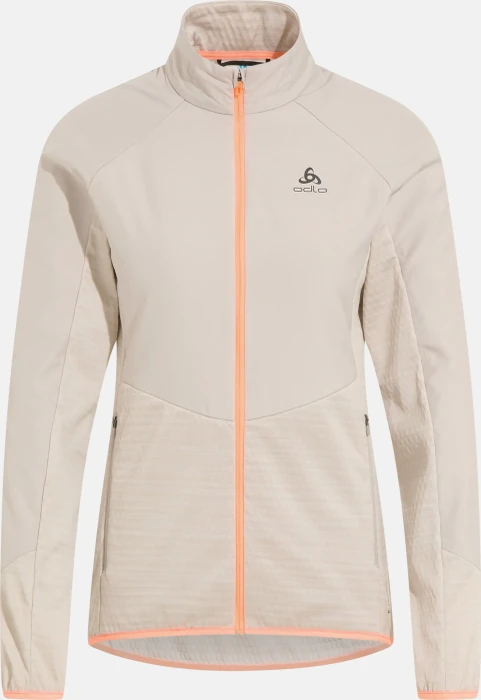 Odlo The Run Easy Warm Hybrid Funktionsjacke silver cloud/live wire (Damen)
