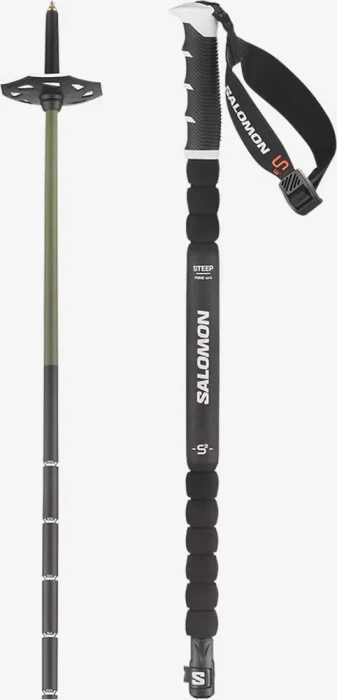 Salomon Steep Prime Vario S3 Touren Skistock schwarz/weiß (Modell 2025/2026)
