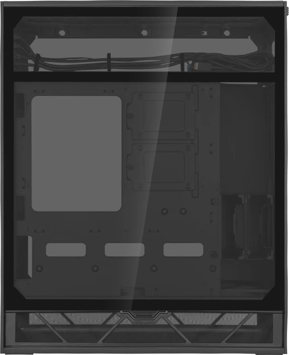 SilverStone Alta F1 Black, schwarz, Glasfenster