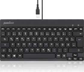 Perixx Periboard-326 Mini, LEDs weiß, schwarz, USB, DE