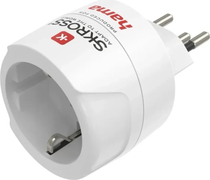 Hama Reiseadapter Typ J/Typ L/Typ N, 3-polig, für Schweiz, Italien und Brasilien