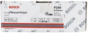 Bosch Professional C470 Best for Wood and Paint Schleifblatt K240, 150mm, 50 Stück
