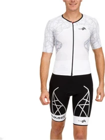 KiWAMi Spider LD Aero Trisuit Triathlon Nasstauchanzug weiß/schwarz (Herren)