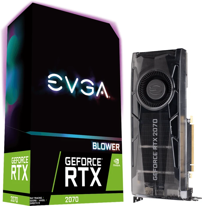 EVGA GeForce RTX 2070 Gaming, 8GB GDDR6, HDMI, USB-C, 3x DP