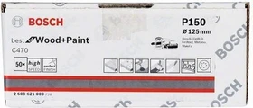 Bosch Professional C470 Best for Wood and Paint Schleifblatt K150, 125mm, 50 Stück