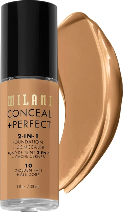 Milani Conceal + Perfect 2-in-1 Foundation + Concealer 10 golden tan, 30ml
