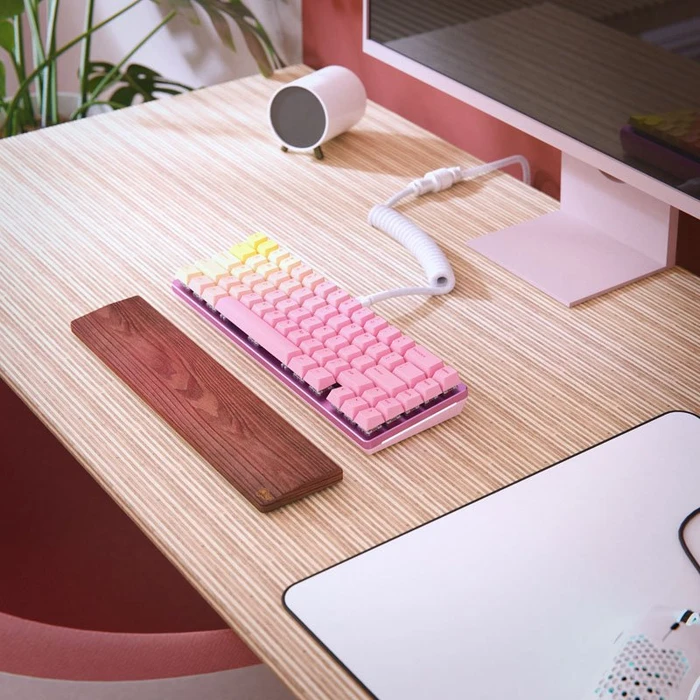 Glorious GPBT Keycaps, Kunststoff (PBT), Pink Grapefruit, rot/rosa/gelb, 143 Tasten (104+39), ANSI-US