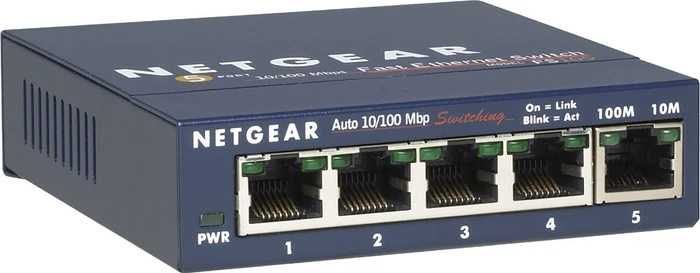 Netgear ProSAFE FS100 Desktop Switch, 5x RJ-45