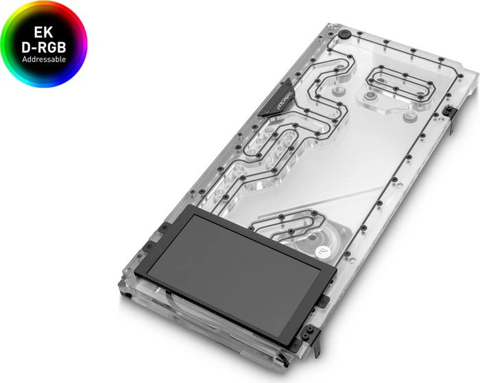 EK Water Blocks Quantum Line EK-Quantum Reflection² PC-O11D XL D5 PWM D-RGB, Verteilerplatte mit Pumpe, Screen Edition