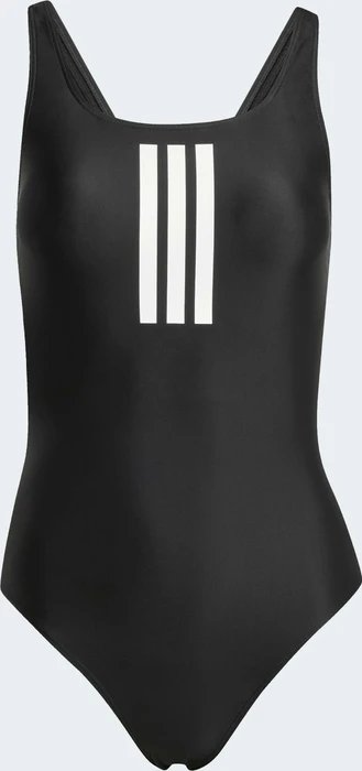 adidas 3-Streifen V-Back Badeanzug schwarz/weiß (Damen)