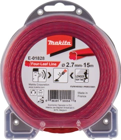 Makita Trimmerfaden Four-Leaf für Rasentrimmer, 2.7mm/15m