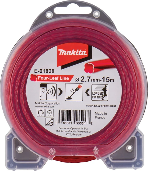 Makita Trimmerfaden Four-Leaf für Rasentrimmer, 2.7mm/15m