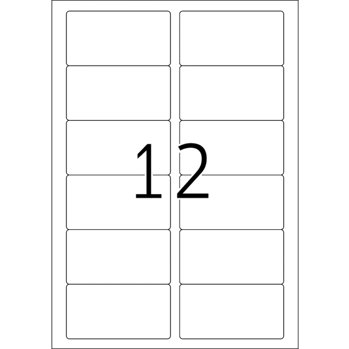 Herma Etiketten, 88.9x46.6mm, ablösbar, weiß, matt, 100 Blatt (1200 Etiketten)