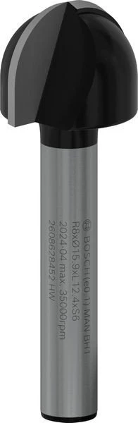 Bosch Professional PRO Hohlkehlfräser, (R1)8x(D)15.9x12.4x45mm, 1 Stück