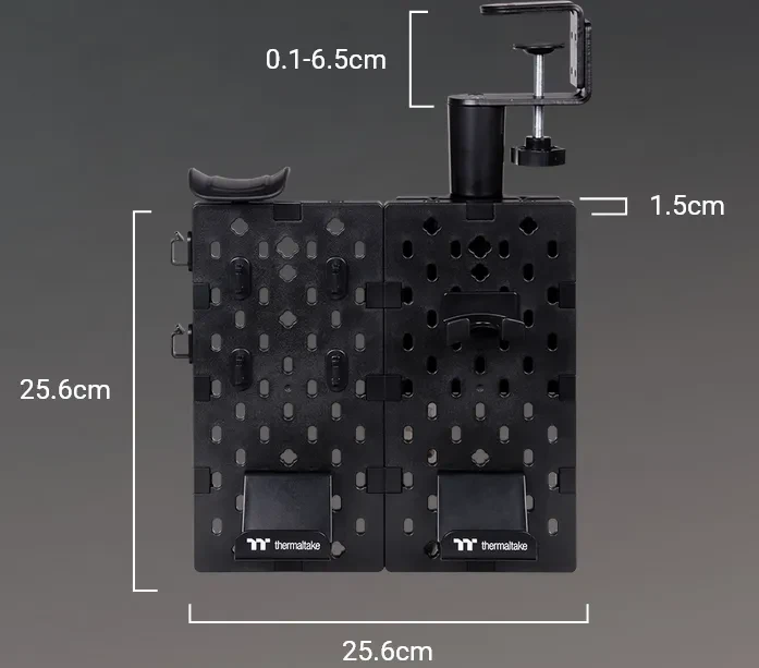 Thermaltake Gaming Desk Pegboard Tischerweiterung, Small, schwarz