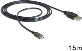 DeLOCK USB 2.0 Ladekabel A auf Micro-B, 1.5m, mit LED Anzeige (83272)