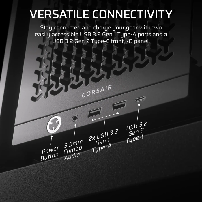 Corsair Frame 4000D, schwarz, Glasfenster